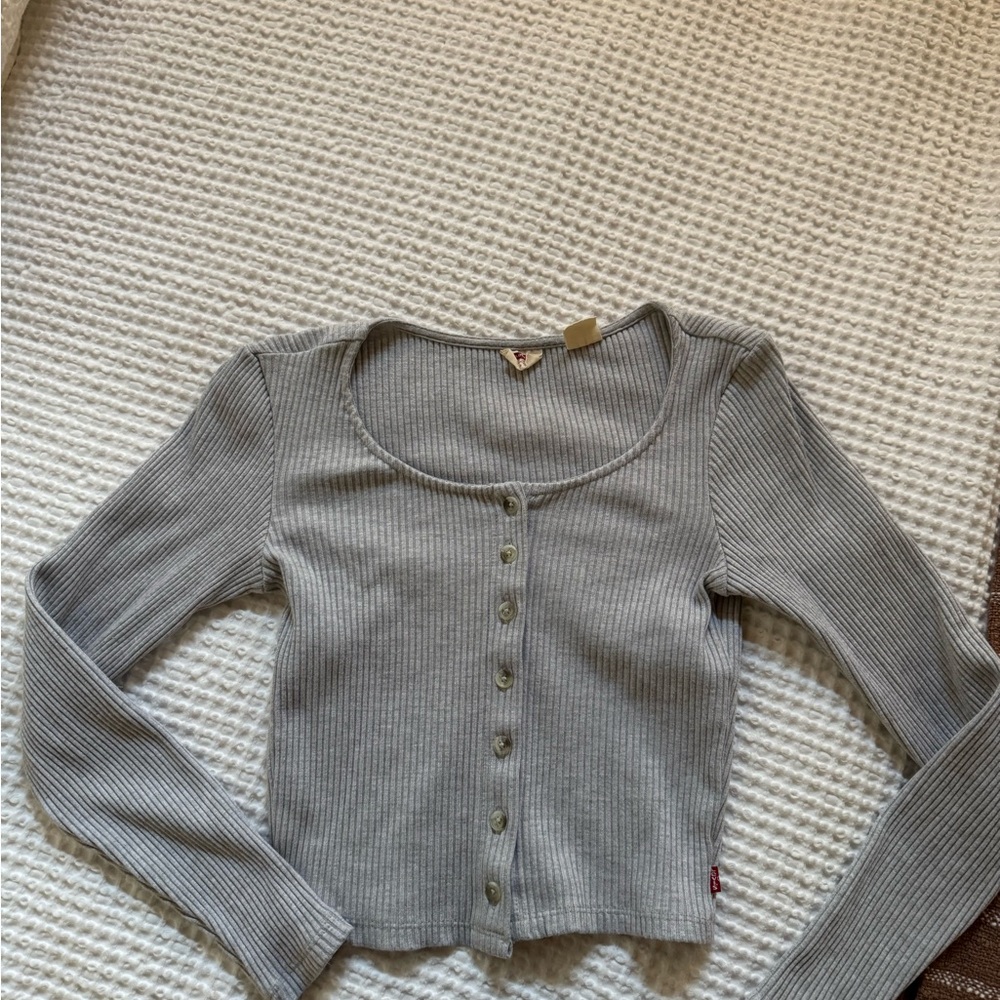 Levi's Gray Textured Cardigan